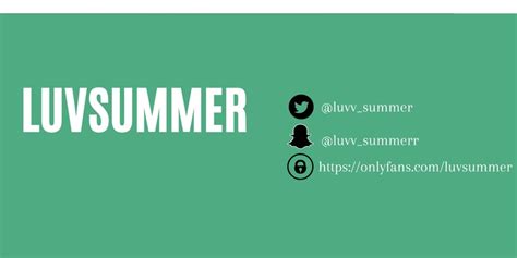 luvsummer OnlyFans Leaks 2025