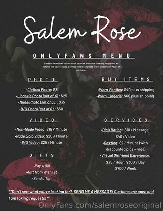 salemroseoriginal OnlyFans Leaks 2025