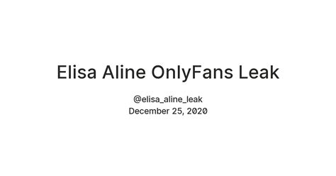 elisa_aline OnlyFans Leaks 2025
