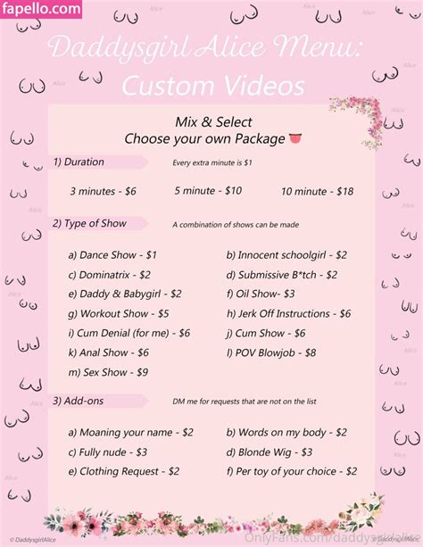 daddysgirlalice OnlyFans Leaks 2025